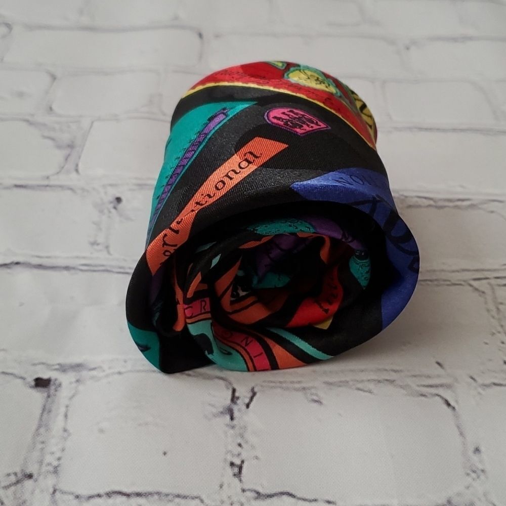 💜Vintage Index Multicolored Necktie